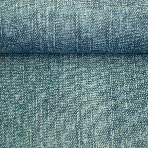 French Terry - Jeans-Optik, smaragd