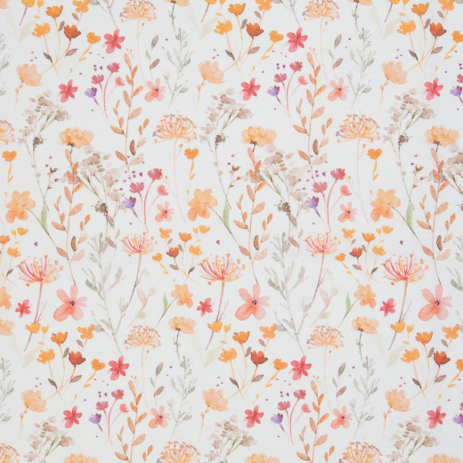 Alsfeld - beschichtete Baumwolle - Zweige, Blüten, senf/apricot