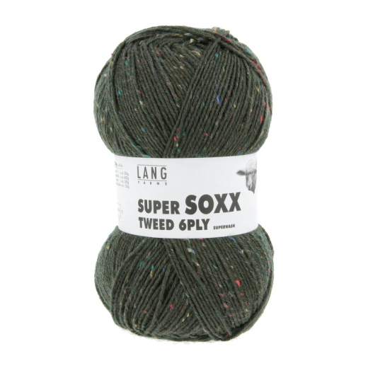 Super Soxx Tweed - 6-fädig - dunkelgrün