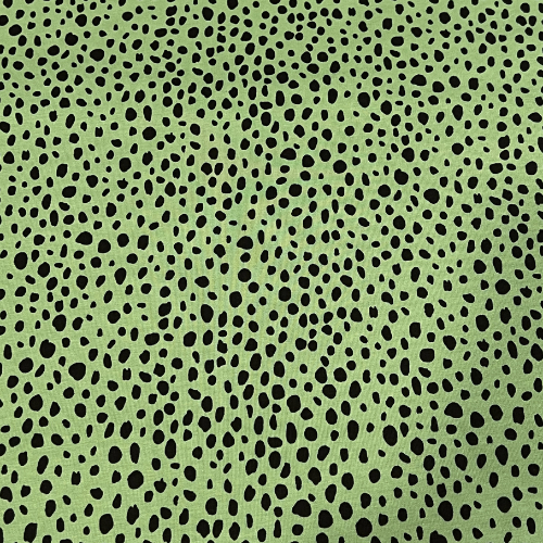 1,3m Reststück - Hanabi • French Terry - rain of Dots - hellgrün