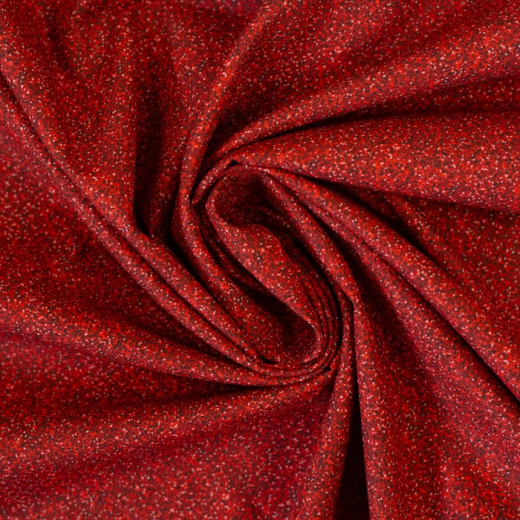 Baumwolle Uni mit Glitter - rot