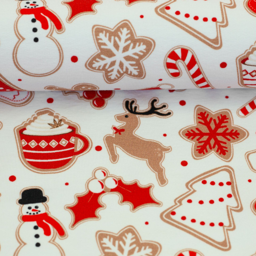 Holly - Sweat angeraut - Lebkuchenmänner, weiß