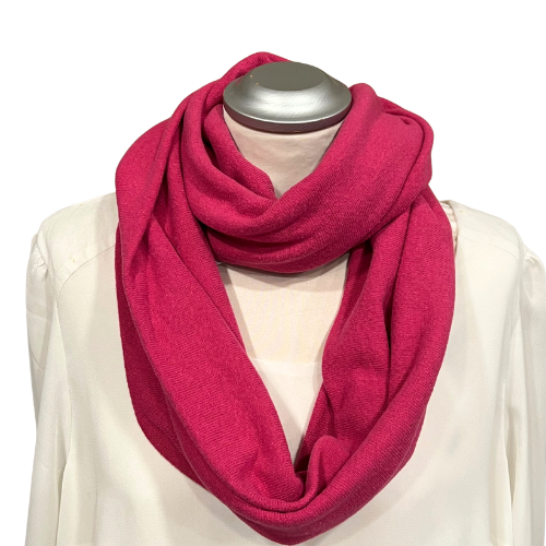 Loopschal pink - italienischer Strickstoff