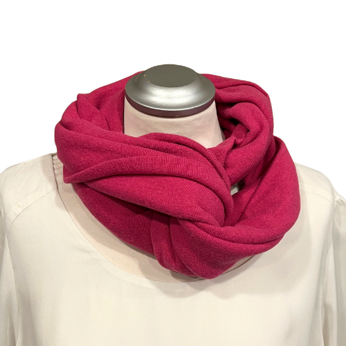 Loopschal pink - italienischer Strickstoff