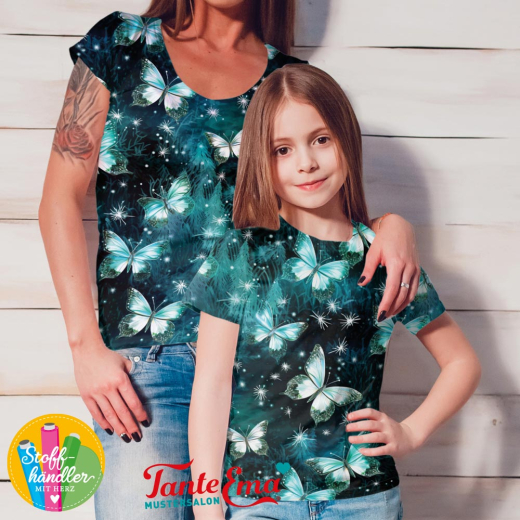 Baumwolljersey Winterschmetterlinge - Vorbestellung