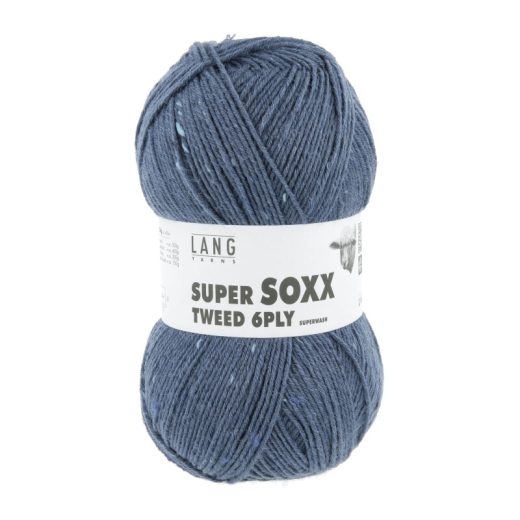 Super Soxx Tweed - 6-fädig - jeansblau