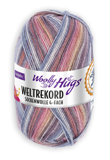 Woolly Hugs Weltrekord Sockenwolle Fb. 03 - beere/bordeaux/jeansblau