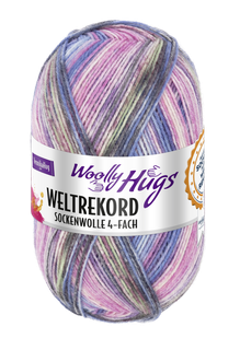 Woolly Hugs Weltrekord Sockenwolle Fb. 04 - rosa/lila/blau
