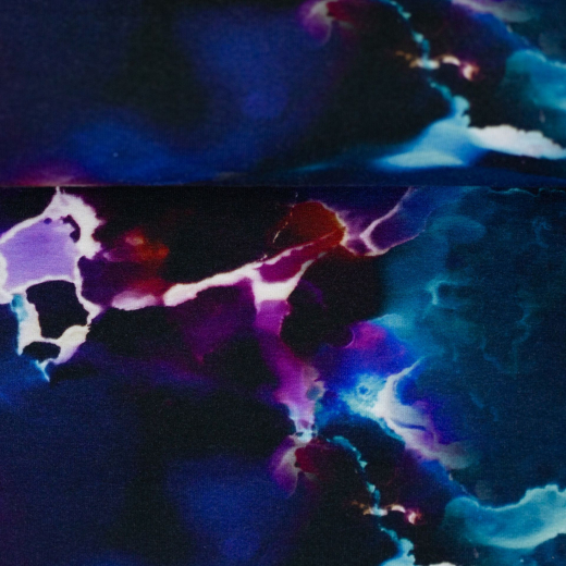 Marie - Viskosejersey Watercolor - schwarz