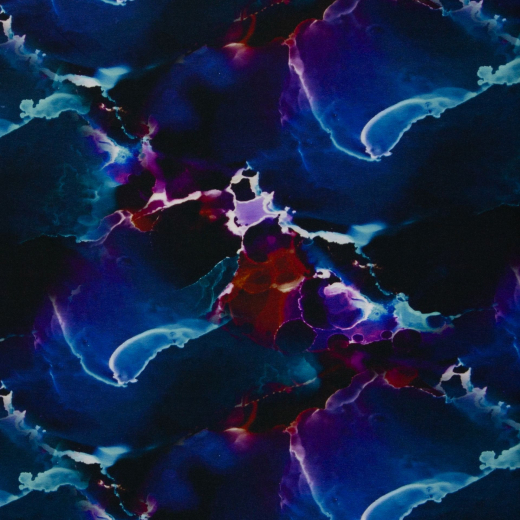 Marie - Viskosejersey Watercolor - schwarz