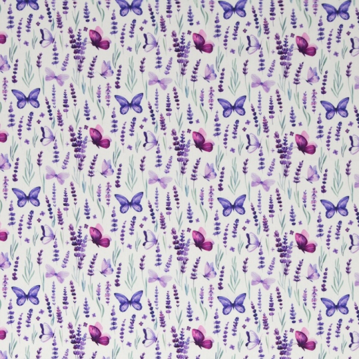 SWAFING • Baumwolle Tim Lavendel mit Schmetterlingen