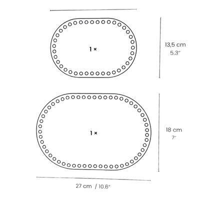 Addi Shapes Oval - Birkenholzboden (2 Stück)