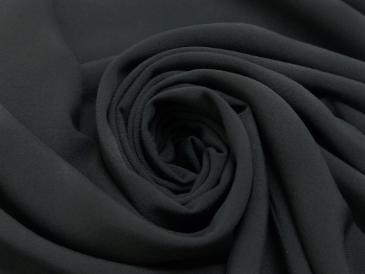 50cm Reststück - Viskose uni - schwarz