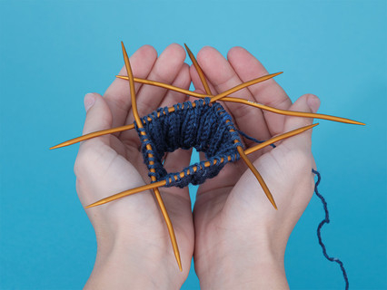 Addi Snake Strumpfstricknadeln Alu orange, 15cm, 2.5mm