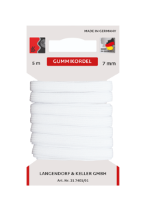 Gummilitze 7mm weiß