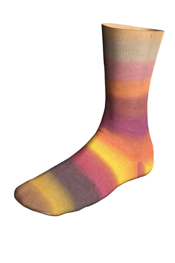 Sockenwolle TWIN SOXX 4-FACH Merino in orange/rot (Fb. 556) - BiotopeSoxx
