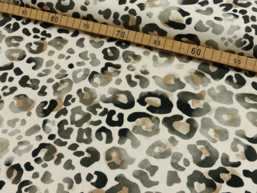 S&W • Canvas Digital Druck Leo •  beige - schwarz