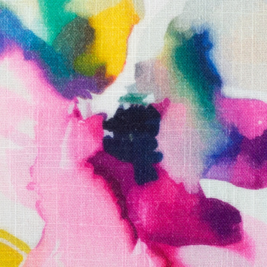 Musselin - Haren - Blüten - weiß/fuchsia