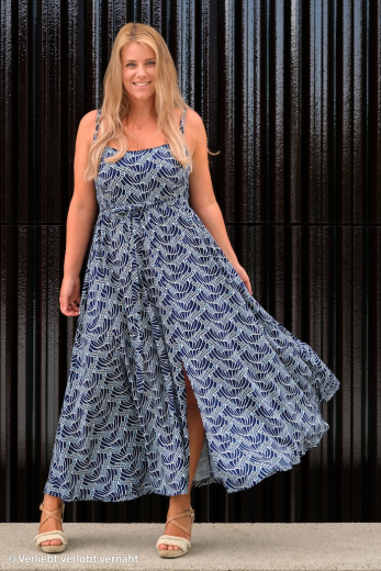 Viskose Vienna Coral by Bienvenido Colorido - dunkelblau - grafisch