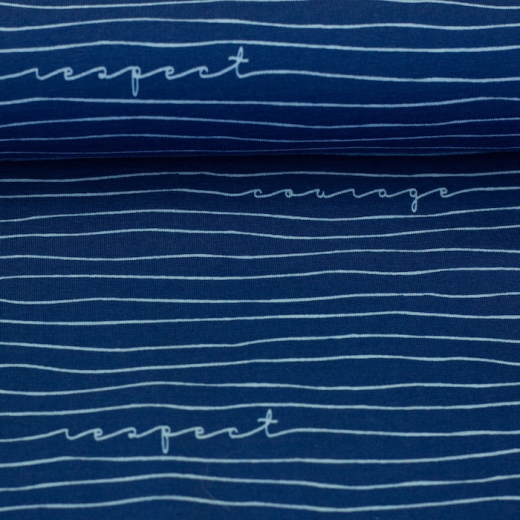 SWAFING • Baumwolljersey Reminder by Käselotti dunkelblau