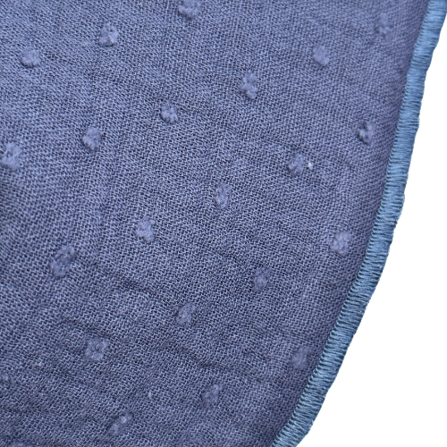 Musselintuch blau mit Tupfen