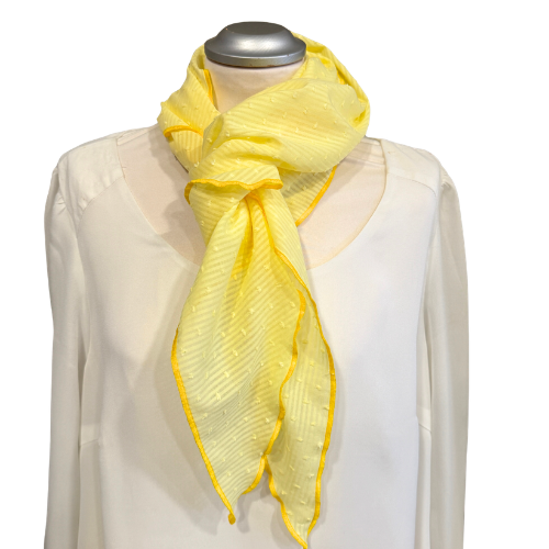 leichtes Dreieckstuch gelb mit Tupfen