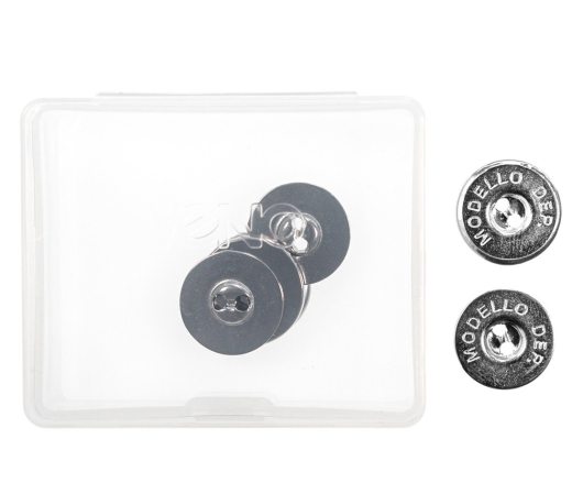 Magnet-Annähknopf in silber -18 mm (3Stck)