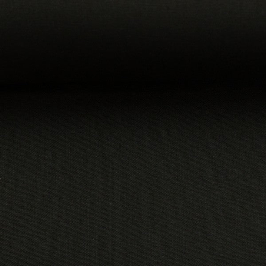 35cm Teilstück - Heide Baumwolle Uni Schwarz