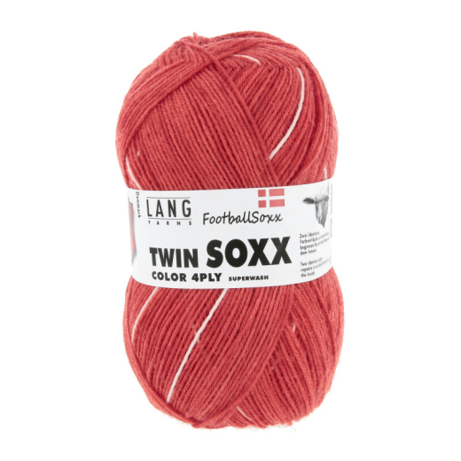 Twin SOXX 4-FACH/4-PLY - Football Soxx in rot-weiß (Fb. 595) - Dänemark