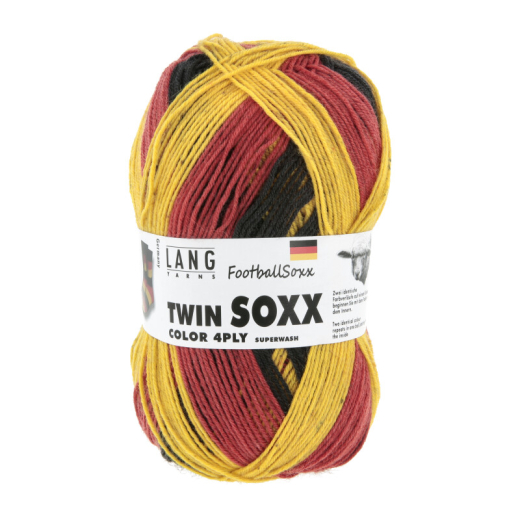 Twin SOXX 4-FACH/4-PLY - Football Soxx in schwarz/rot/gelb (Fb. 596) - Deutschland