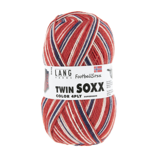 Twin SOXX 4-FACH/4-PLY - Football Soxx in rot/blau/weiß (Fb. 600) - Norwegen