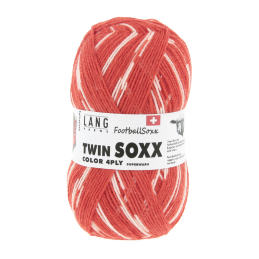 Twin SOXX 4-FACH/4-PLY - Football Soxx in rot/weiß (Fb. 602) - Schweiz