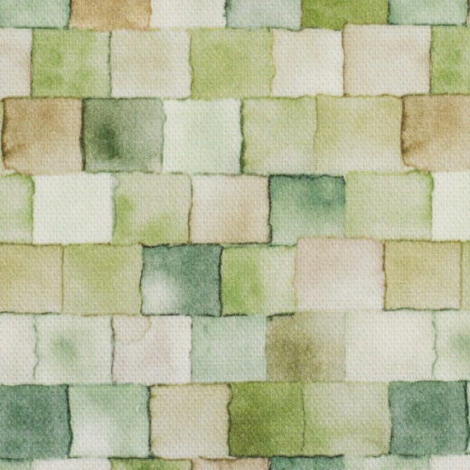 Dekostoff Laura - Karos grün/beige