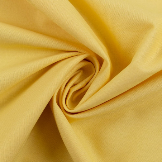 45cm Reststück - Heide Baumwolle Uni Hellgelb