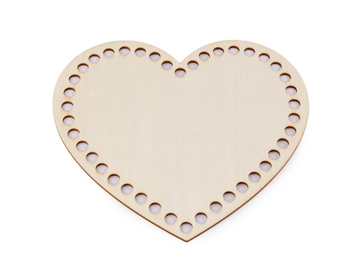 Holzboden Herzform 15 x 17 cm