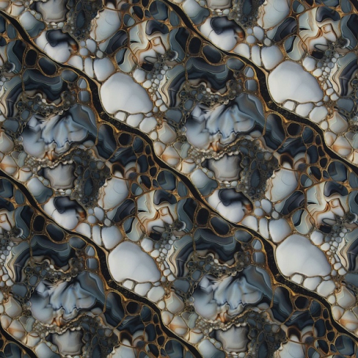 Flowing Bloom - liquid - grau/anthrazit by Sarah Mariam Martindale >60.000, **wasserabweisend**