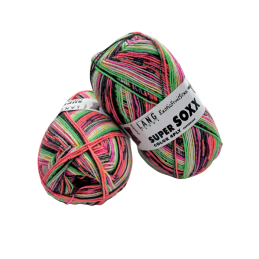 Super Soxx 4-fach Exotik Fruit Soxx Dragonfruit (Fb. 570) von Lang Yarns