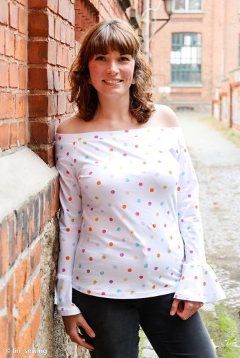 SWAFING • Baumwolljersey Flowerpop by Hip Som Hap, weiß