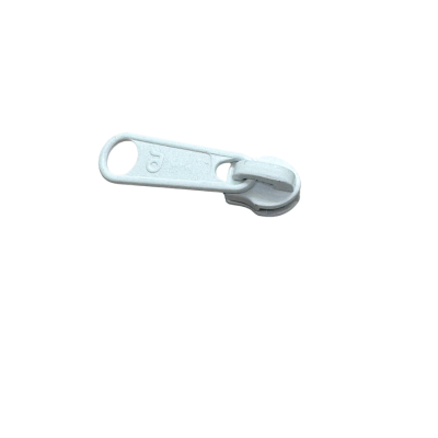 Reißverschluss-Schieber, 5mm, weiß 1 Stck.