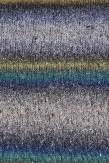 Lang Yarns Galaxy  Fb. 04 Grau / Blau / Gelb - Merino-Alpaka-Garn