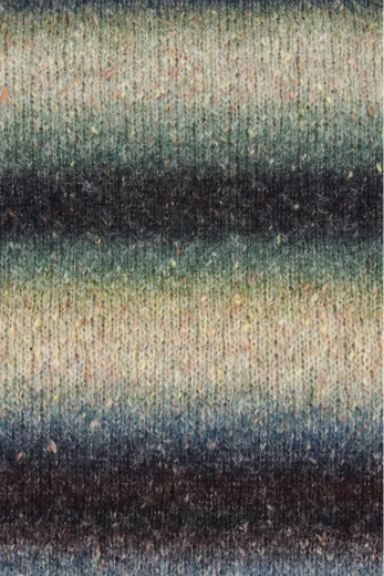 Lang Yarns Galaxy Fb. 06 Schwarz / Grün / Beige - Merino-Alpaka-Garn