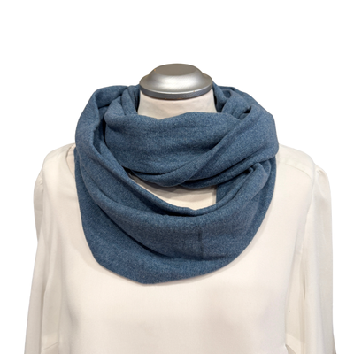 Loopschal jeansblau - italienischer Strickstoff - Loop für Damen