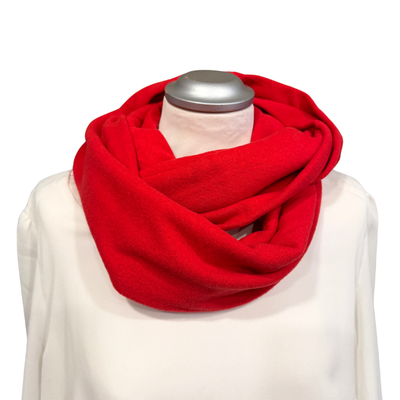 Loopschal rot - italienischer Strickstoff - Loop für Damen