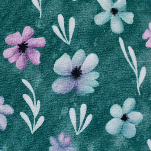 Modal French Terry Velvet Bloom by Mrs. Mint – Swafing