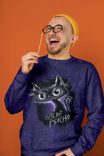 French Terry Cheeky Animals 2.0 – „Cute, but Psycho“ Panel