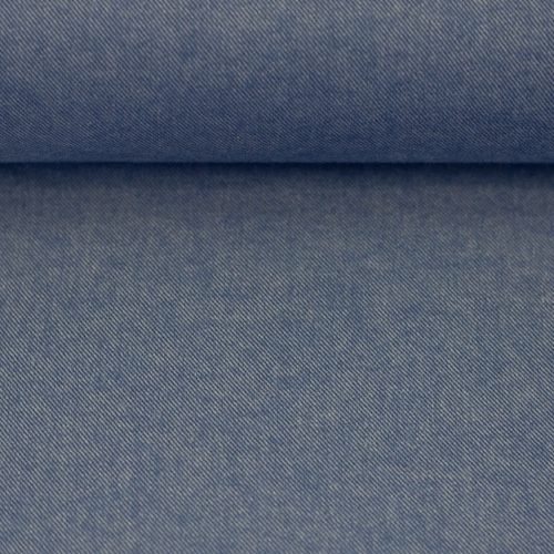 Flanell Baumwolle blau meliert - Hudson von Swafing