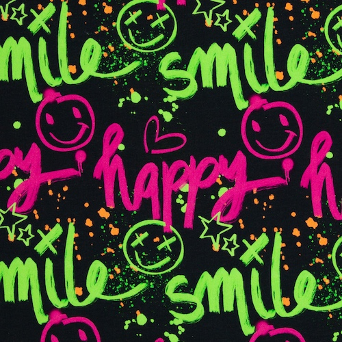 Smile - Sweat angeraut - Grafitti, Herzen und Schrift