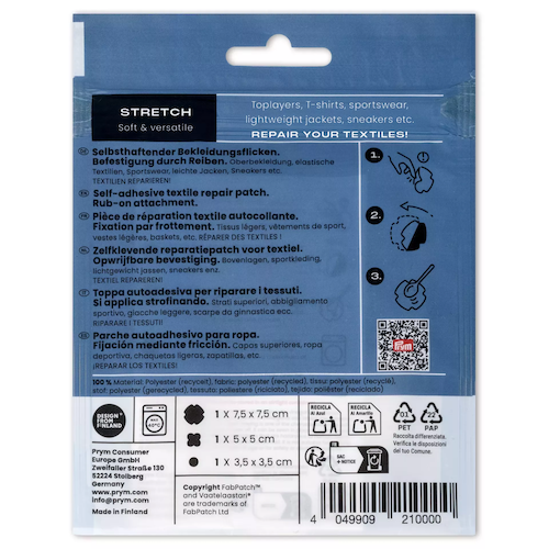 Rub-on Patch STRETCH marine – selbstklebende Reparaturflicken
