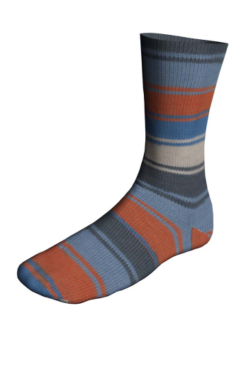 Twin SOXX 6-FACH - blau/navy/orange - Lang Yarns Sockenwolle