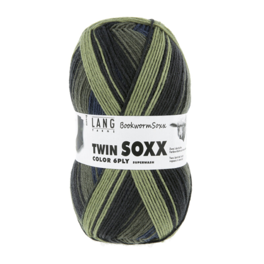 Twin SOXX 6-FACH - grün/navy - Lang Yarns Sockenwolle